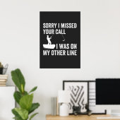 Poster Désolé. J'ai perdu mon appel (Bureau à domicile)