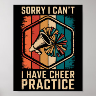 Poster Désolé je ne peux pas j'ai entraînement de pom-pom