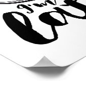 Poster Désolé, je suis Latte Funny Coffee Lover Puns (Coin)