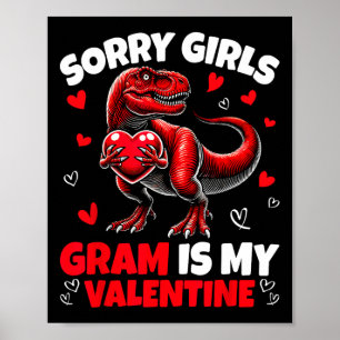 Poster Désolé les filles Gram est mon dinosaure de la Sai