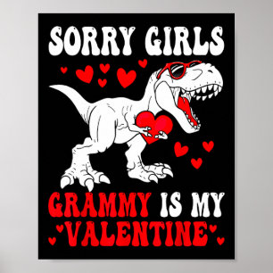 Poster Désolé les filles Grammy est mon dinosaure de la S