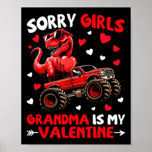 Poster Désolé les filles grand-mère est ma Saint-Valentin