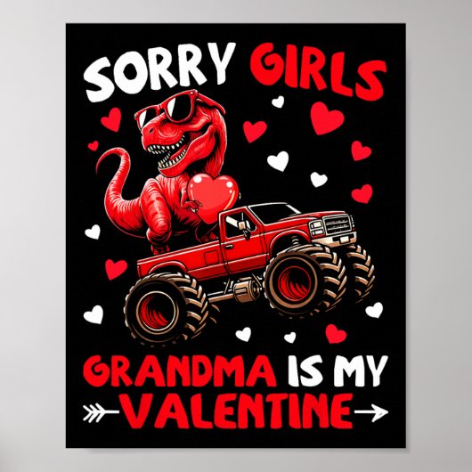 Poster Désolé les filles grand-mère est ma Saint-Valentin (Devant)