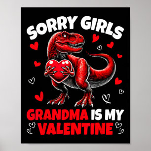 Poster Désolé les filles grand-mère est ma Saint-Valentin