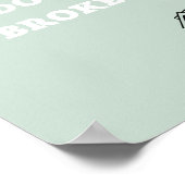 Poster "Désolé, mais je ne parle pas Broke" Carré (Coin)