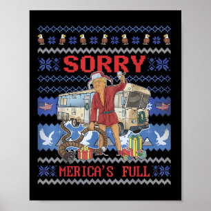 Poster Désolé Mericas Plein Amusant Trump Vilain Noël