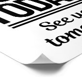 Poster Désolé, nous sommes fermés aujourd'hui (Coin)