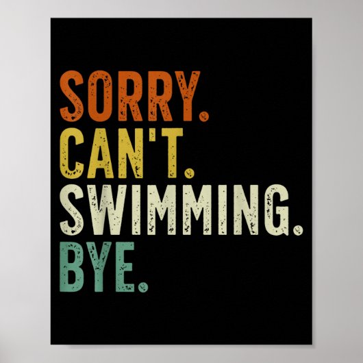 Poster Désolé, pas de natation, au revoir (Devant)
