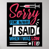 Poster Désolé Pour Ce Que J'Ai Dit Quand J'Étais Faible T (Devant)