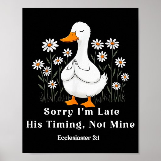 Poster Désolé pour mon retard Son timing pas le mien, Chr (Devant)