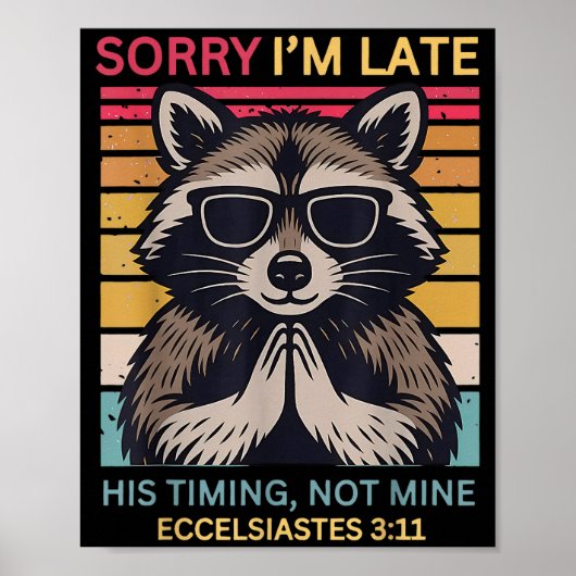 Poster Désolé pour mon retard Son timing pas le mien Chri (Devant)