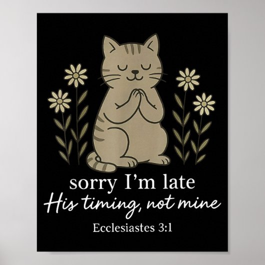 Poster Désolé pour mon retard Son timing pas le mien Vers (Devant)