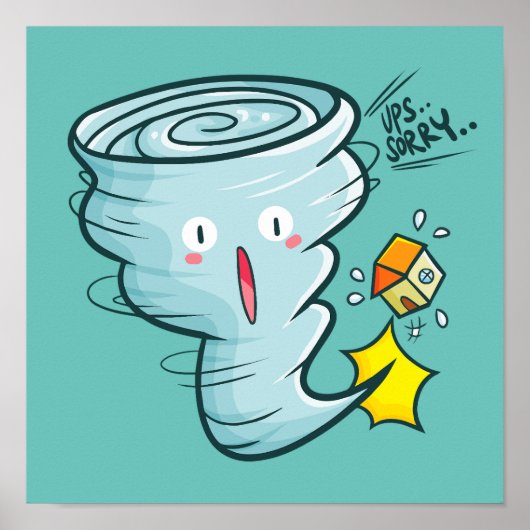 Poster Désolé Tornado (Devant)