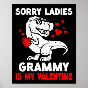 Poster Désolée Mesdames Grammy Est Ma Saint-Valentin Cute