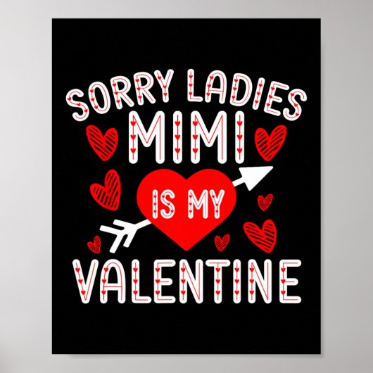 Poster Désolées Mesdames Mimi Est Ma Saint-Valentin Garço (Devant)