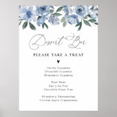 Poster dessert à fleurs bleues poussiéreuses (Devant)