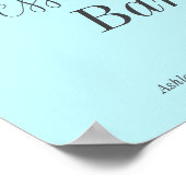 Poster Dessert Bar Baby shower bleu noir (Coin)