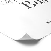 Poster Dessert Bar Baby shower noir blanc (Coin)