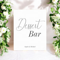 Dessert Bar Baby shower noir blanc