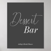 Poster Dessert Bar Mariage noir blanc (Devant)