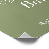 Poster Dessert Bar Sage Green Baby shower Mariage (Coin)