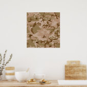 Poster Dessert Camo - Camouflage Marron (Cuisine)