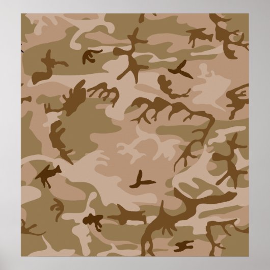 Poster Dessert Camo - Camouflage Marron (Devant)