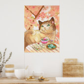 Poster Dessert de chat de Sushi First (Cuisine)