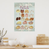 Poster dessert français à la menthe (Cuisine)