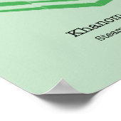 Poster Dessert Thaï/Snack Khanom Chan - Pastel Green (Coin)