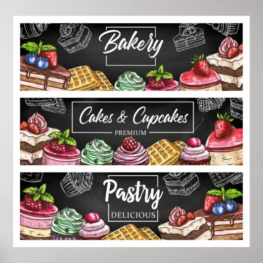 Poster Desserts sucrés (Devant)