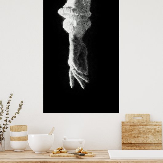 Poster dessin à la main brillant (Cuisine)