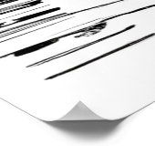 Poster dessin à la main croquis fluvial dans l'art Ukiyo- (Coin)