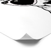 Poster Dessin à la main de cerfs portant des lunettes (Coin)