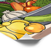 Poster Dessin à la main de chef de bande dessinée procrée (Coin)