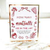 Poster Dessin À La Main Devant Combien De Boulettes De Vi