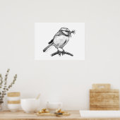 Poster Dessin à l'encre de mésange bleue (Cuisine)