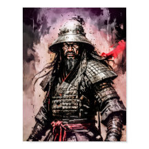 Dessin à l'encre d'un guerrier samouraï ronin
