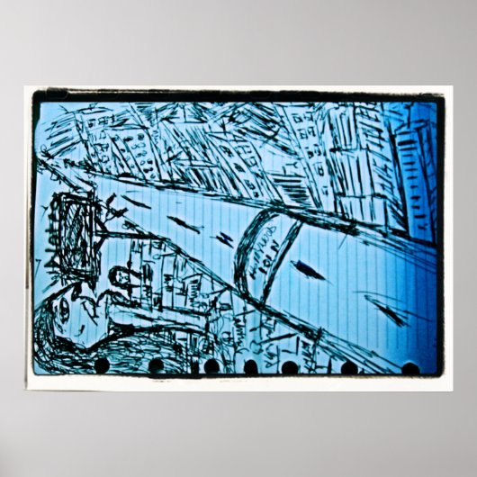 Poster dessin à point de fuite 2 (Devant)