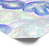 Poster Dessin Abstrait de fleurs pastel (Coin)