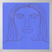 Poster dessin abstrait fille (Devant)
