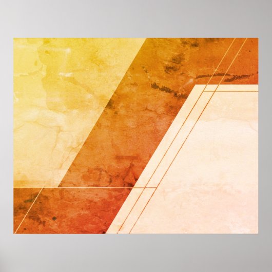 Poster Dessin abstrait sur marron+beige sur mur de style (Devant)