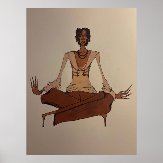 Poster dessin acrylique (Devant)