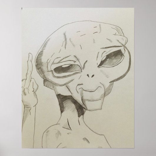 Poster Dessin Alien Paul (Devant)