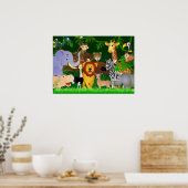 Poster Dessin animalier (Cuisine)