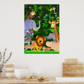 Poster Dessin animalier (Cuisine)