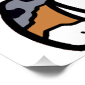 Poster dessin animé aussie blue merle (Coin)