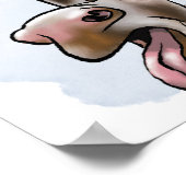Poster Dessin animé d'âne fou et drôle (Coin)