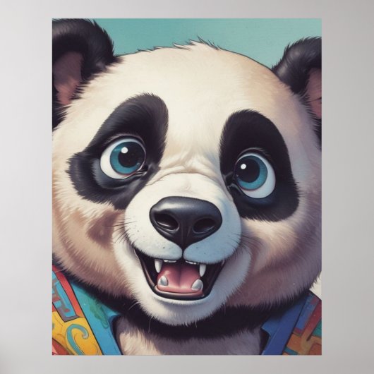 Poster Dessin animé d'art de Panda (Devant)