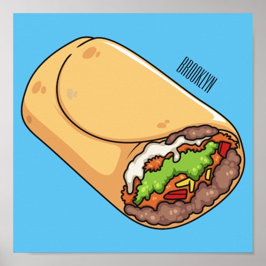 Poster dessin animé de Burrito (Devant)